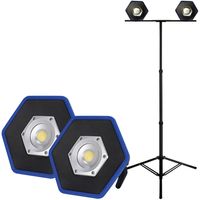 TAKENOW ダブルスタンド＆コードレスLED投光器2個セット TD02-WL4020-2 1セット（直送品）