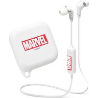 PGA Bluetooth(R) 4.1搭載 ワイヤレスステレオイヤホン シリコンポーチ付き [MARVELロゴ/ホワイト］（直送品）