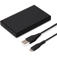 PGA micro USBタフケーブル付き モバイルバッテリー5000mAh ブラック PG-LBJ50A01BK 1個（直送品）