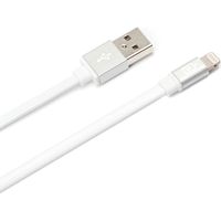 PGA Lightningコネクタ用 USBフラットケーブル 0.8m シルバー PG-LC08M22SV 1本（直送品）