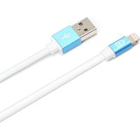 PGA Lightningコネクタ用 USBフラットケーブル 0.8m ブルー PG-LC08M26BL 1本（直送品）