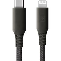 PGA 急速充電 USB Type-C&Lightning USBケーブル 1m タフメッシュタイプ ブラック PG-LCC10M05BK 1本