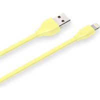 PGA Lightningコネクタ用 USBフラットケーブル1.0m イエロー PG-MFILGFC10YE 1本（直送品）