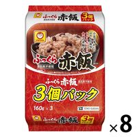 東洋水産　マルちゃん ふっくら赤飯　1セット（24食：3食入×8個）　パックごはん 包装米飯