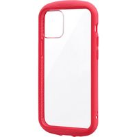 iPhone 12 mini ケース カバー 耐衝撃ハイブリッドケース PALLET CLEAR Flat レッド（直送品）