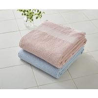 小杉善 【ホテルタイプ】ライフカラーバスタオル2色4枚組（ピンク・ブルー） ZGTF-8701-2PB 1セット（4枚入）（直送品）