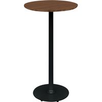 【組立設置込】コクヨ フランカ テーブル 円形単柱脚 幅600×奥行600×高さ1000mm ブラウンオールナット×ブラック 1台（直送品）