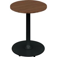 【組立設置込】コクヨ フランカ テーブル 円形単柱脚 幅450×奥行450×高さ620mm ブラウンオールナット×ブラック 1台（直送品）