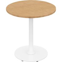 【組立設置込】コクヨ フランカ テーブル 円形単柱脚 幅600×奥行600×高さ620mm ナチュラルオーク×ホワイト 1台（直送品）