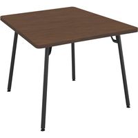 【組立設置込】コクヨ フランカ テーブル 角形４本脚 幅900×奥行900×高さ620mm ブラウンオールナット×ブラック 1台（直送品）