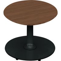 【組立設置込】コクヨ フランカ テーブル 円形単柱脚 幅450×奥行450×高さ450mm ブラウンオールナット×ブラック 1台（直送品）