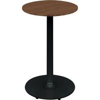 【組立設置込】コクヨ フランカ テーブル 円形単柱脚 幅450×奥行450×高さ720mm ブラウンオールナット×ブラック 1台（直送品）
