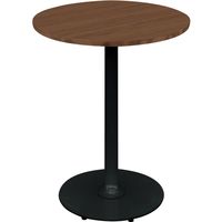 【組立設置込】コクヨ フランカ テーブル 円形単柱脚 幅600×奥行600×高さ720mm ブラウンオールナット×ブラック 1台（直送品）