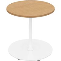 【組立設置込】コクヨ フランカ テーブル 円形単柱脚 幅750×奥行750×高さ720mm ナチュラルオーク×ホワイト 1台（直送品）