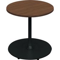【組立設置込】コクヨ フランカ テーブル 円形単柱脚 幅750×奥行750×高さ720mm ブラウンオールナット×ブラック 1台（直送品）