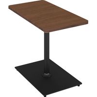 【組立設置込】コクヨ フランカ テーブル 角形単柱脚 幅450×奥行800×高さ620mm ブラウンオールナット×ブラック 1台（直送品）