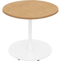 【組立設置込】コクヨ フランカ テーブル 円形単柱脚 幅900×奥行900×高さ720mm ナチュラルオーク×ホワイト 1台（直送品）