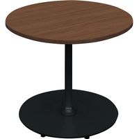 【組立設置込】コクヨ フランカ テーブル 円形単柱脚 幅900×奥行900×高さ720mm ブラウンオールナット×ブラック 1台（直送品）