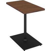 【組立設置込】コクヨ フランカ テーブル 角形単柱脚 幅450×奥行800×高さ720mm ブラウンオールナット×ブラック 1台（直送品）