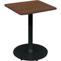 【組立設置込】コクヨ フランカ テーブル 角形単柱脚 幅450×奥行450×高さ620mm ブラウンオールナット×ブラック 1台（直送品）