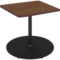 【組立設置込】コクヨ フランカ テーブル 角形単柱脚 幅800×奥行800×高さ620mm ブラウンオールナット×ブラック 1台（直送品）