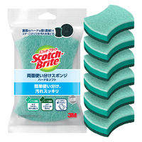 スリーエム（3M）スコッチブライト 両面使い分けスポンジ ハード＆ソフト 抗菌 キッチン 食器 1パック（6個入）