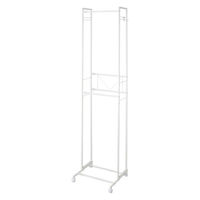 伸晃 2段ハンガーラック ワイド 伸縮タイプ ホワイト KP-2HW-W 1個（直送品）