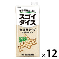 大塚食品 スゴイダイズ 無調整タイプ 1000ml 1セット（12本）