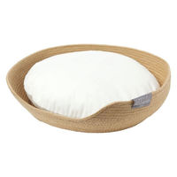 【ペット用ベッド】バスケットペットベッド（L） ナチュラル LAKOLE/ラコレ（わけあり品）