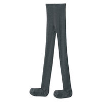 無印良品 レディース 婦人 足なり直角 かかとに合う リブ編みタイツ 婦人Ｌ チャコールグレー 良品計画