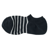 無印良品 メンズ 紳士 足なり直角 スニーカーイン ボーダー 25～27cm