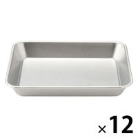 【まとめ買いセット】無印良品 ステンレス バット 約21×17×高さ3cm 1セット（1個×12） 良品計画