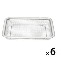 【まとめ買いセット】無印良品 ステンレスメッシュトレー 小 約幅21×奥行17×高さ3cm 1セット（1個×6） 良品計画