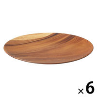 【まとめ買いセット】無印良品 アカシア プレート 約直径26×高さ2cm 1セット（1個×6） 良品計画