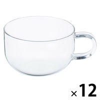 【まとめ買いセット】無印良品 耐熱ガラス ティーカップ 約250ml 1セット（1個×12） 良品計画