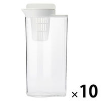 【まとめ買いセット】無印良品 横置きできる ストレーナー付き冷水筒 冷水専用約2L 1セット（1個×10） 良品計画