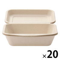 【まとめ買いセット】無印良品 バガスと竹パルプ フードパック 5枚入り 1セット（1袋（5枚入）×20） 良品計画