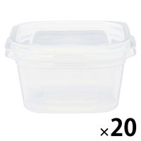 【まとめ買いセット】無印良品 蓋をしたままレンジで使えるフードコンテナ 正方形630mL 1セット（1組（2個入）×20）