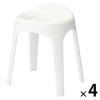 【まとめ買いセット】無印良品 Ag+抗菌加工立ち座りしやすい風呂いす 座面高さ40cm 1セット（1個×4） 良品計画