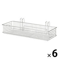 【まとめ買いセット】無印良品 ステンレス ワイヤートレー 水切りカゴ用 約幅25×奥行10×高さ6cm 1セット（1個×6）