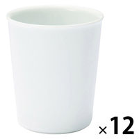 【まとめ買いセット】無印良品 白磁洗面コップ 約直径6.8×高さ8cm 1セット（1個×12） 良品計画