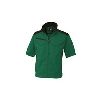 ジーベック バイオエコTCストレッチ半袖ブルゾン 1531ー60 ー Lーグリーン 1531 1着（直送品）