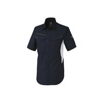 ジーベック バイオエコTCストレッチ半袖シャツ 1532ー19 ー Mーディープネイビー 1532 1着（直送品）