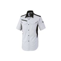 ジーベック バイオエコTCストレッチ半袖シャツ 1532ー22 ー SSーシルバーグレー 1532 1着（直送品）