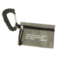 ポーチ　ロープ巻きカラビナポーチ カーキ LAKOLE/ラコレ