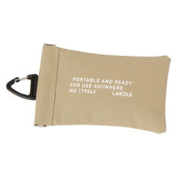 ポーチ　撥水 WRクチバネポーチ ベージュ LAKOLE/ラコレ