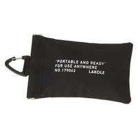 ポーチ　撥水 WRクチバネポーチ ブラック LAKOLE/ラコレ