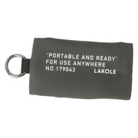 ポーチ　撥水 WRミニスライドポーチ カーキ LAKOLE/ラコレ