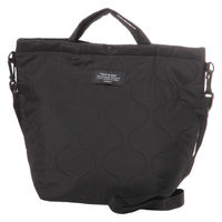 キルト2WAYショルダートートバッグ ブラック LAKOLE/ラコレ