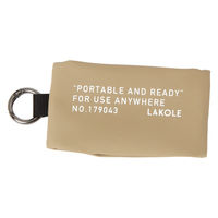 ポーチ　撥水 WRミニスライドポーチ ベージュ LAKOLE/ラコレ